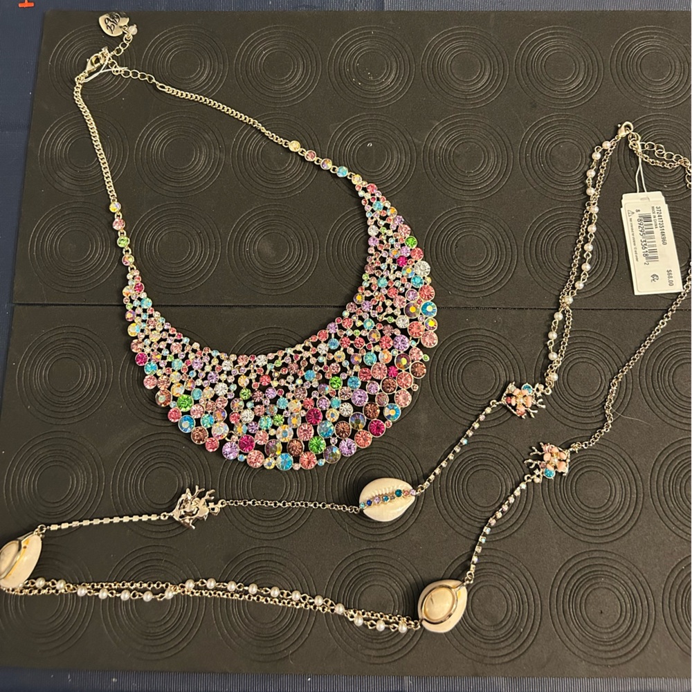 Betsy Johnson Spring Bling Set of 2 Fashion Necklaces Sale!!! Reg $260